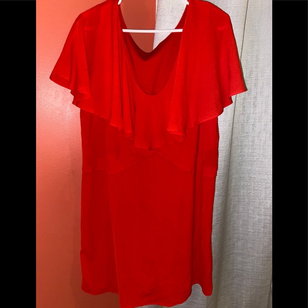 Red Ruffle Dress size: XL